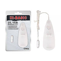 Сріблястий міні вібростимулятор Chisa Mini Bullet FG, код: 7837609