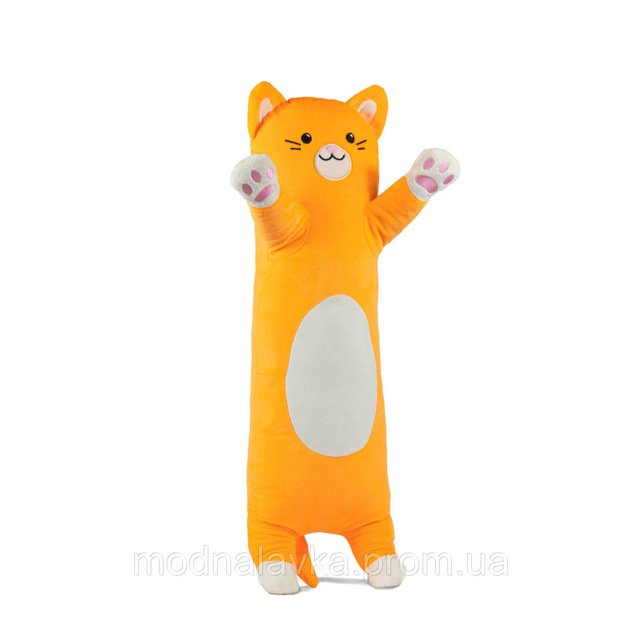 Мягкая игрушка KidsQo валик кот Эклер 60 см Оранжевый (KD731) ML, код: 7787175 - фото 1 - id-p2157288282