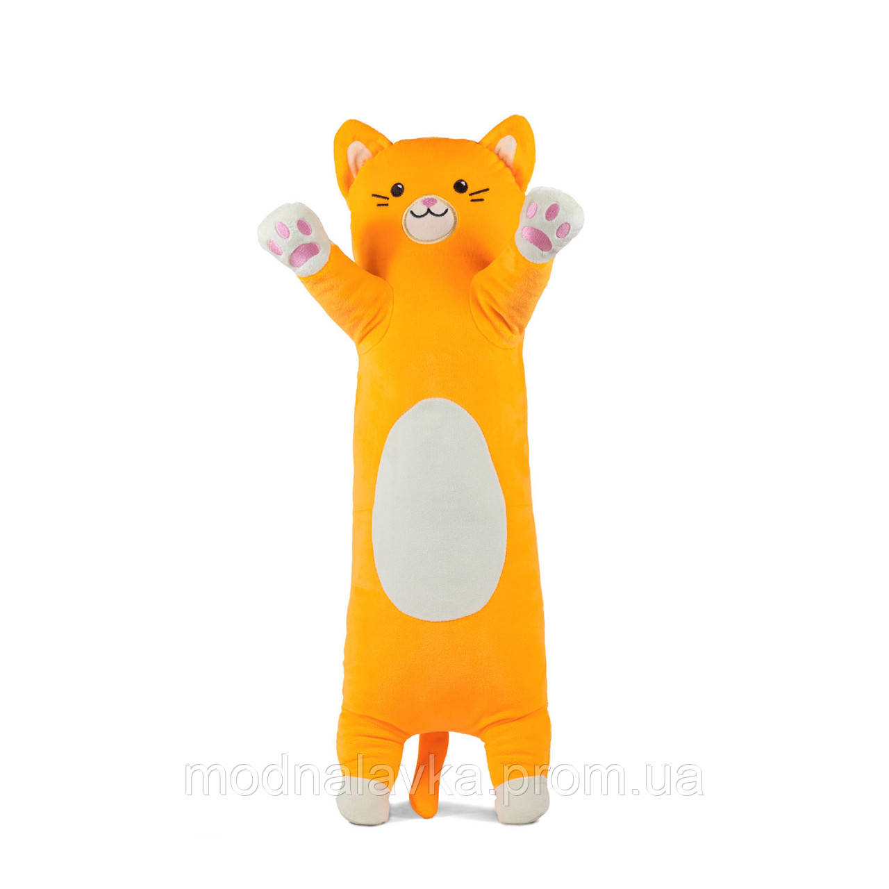Мягкая игрушка KidsQo валик кот Эклер 60 см Оранжевый (KD731) ML, код: 7787175 - фото 2 - id-p2157288282