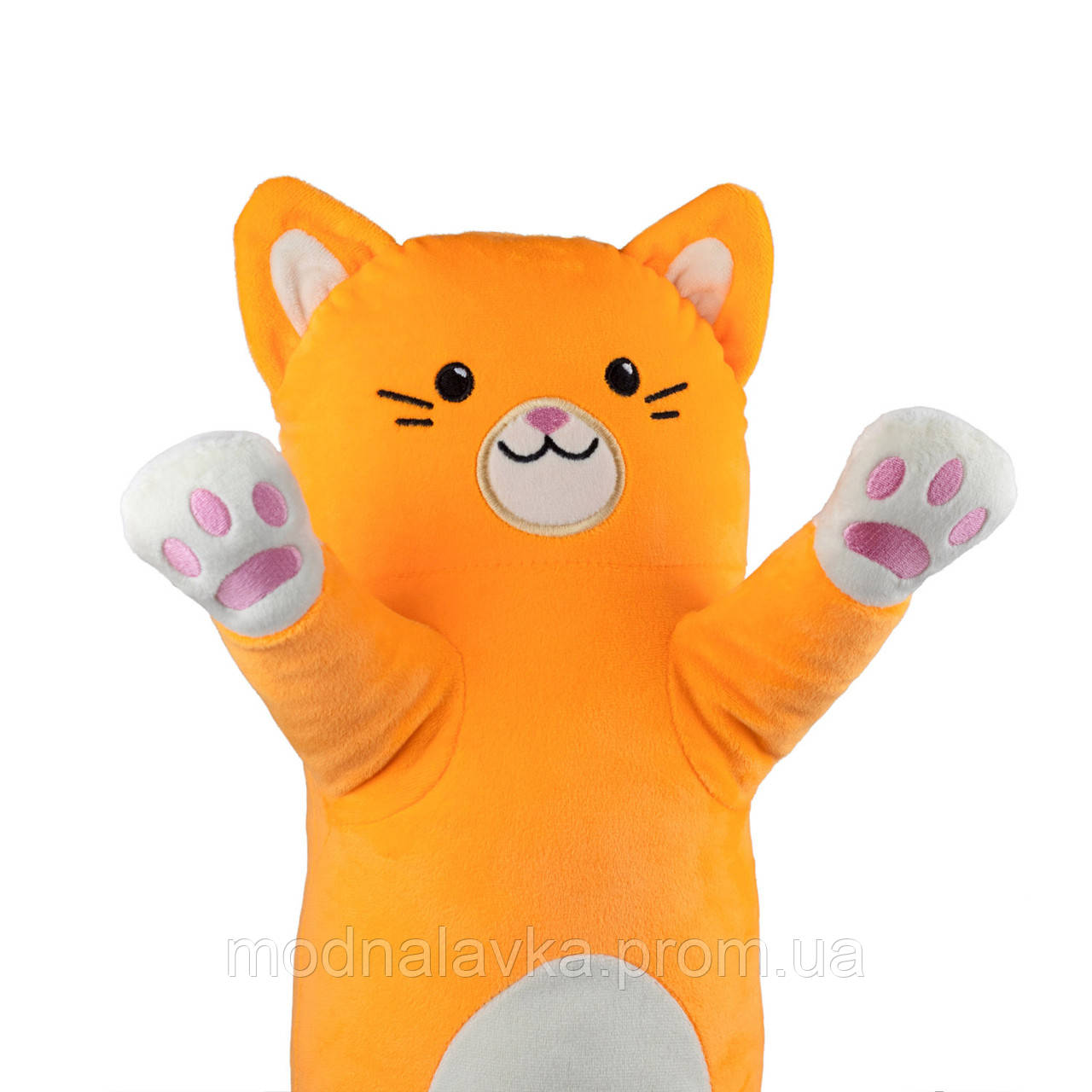 Мягкая игрушка KidsQo валик кот Эклер 60 см Оранжевый (KD731) ML, код: 7787175 - фото 4 - id-p2157288282