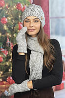 Комплект «Дюран» (шапка шарф рукавицы) Braxton светло-серый 56-59 GR, код: 8352602