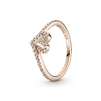 Серебряное кольцо Pandora Rose Блестящее сердце 189302C01 KM, код: 7361207