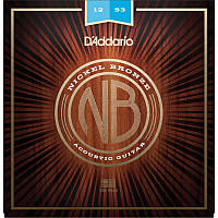 Струны для акустической гитары 6 шт D'Addario NB1253 Nickel Bronze Light Acoustic Guitar Stri FE, код: 2660122