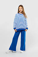 Костюм (реглан+штаны) для девочки Viollen 2183 128 см Синий (2000989927372) GM, код: 8212601