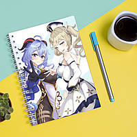 Скетчбук Sketchbook блокнот для рисования с принтом Genshin Impact - Геншин Удар 2 А3 Кавун 4 FG, код: 8301452