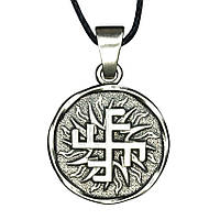 Кулон Silvering Славянский оберег Солнечный крест Серебристый 1,9х1,9х0,22 см (13154) KP, код: 6855708