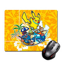 Игровая поверхность Пикачу Аниме Pikachu Pokemon 220 х 180 мм (5576) EM, код: 6658734