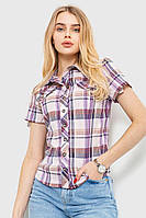 Рубашка женская в клетку сиренево-бежевый 230R061-11 Ager XS US, код: 8225166