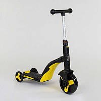 Самокат детский 3в1 Best Scooter с PU колёсами (свет+музыка) - Yellow (80453) EM, код: 6959186