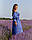 Жіноча сукня міді, сукня вільна легка, стильна сукня з відкритими плечима, фото 7