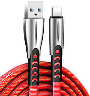 Кабель ColorWay USB-Lightning, 2.4А, 1м, Red (CW-CBUL010-RD) BF, код: 1901720