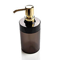 Дозатор для жидкого мыла черный с золотым Baroness Limpia 20009 PP, код: 8357526