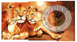 Настінний годинник на полотні Декор Карпати K-389 Прайд (wRev61891) SC, код: 1224610
