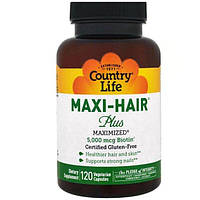 Комплекс для кожи, волос, ногтей Country Life Maxi-Hair 120 Caps SM, код: 7517627
