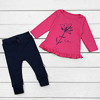 Свитшот Dexters детский с брюками dexters 74 см розовый темно-синий (13122442058) FE, код: 8334627