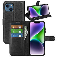 Чехол-книжка Litchie Wallet Apple iPhone 14 Plus Black ST, код: 8115950