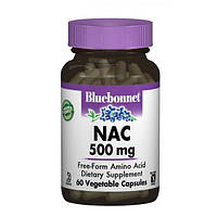 Ацетилцистеин Bluebonnet Nutrition NAC (N-Ацетил-L-Цистеин) 500 mg 60 Caps GR, код: 7517516