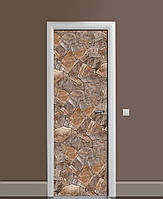 Наклейка на дверь Zatarga «Мозайка из песчаника» 650х2000 мм виниловая 3Д наклейка декор само VK, код: 6512987