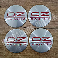 Наклейки для колпачков на диски OZ racing красный лого 60мм.