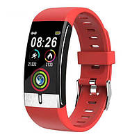 Фитнес браслет Smart Band ET66 Термометр + Тонометр + ЭКГ Красный AG, код: 2466770