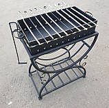 Мангал на 10 шампурів, сталь 2 мм (жаровня + стійка радіусна), фото 3