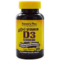 Вітамін D Nature's Plus Ultra Vitamin D3, 5000 IU 90 Tabs NTP1045 BB, код: 7518118