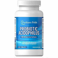 Пробиотик Puritan's Pride Probiotic Acidophilus Complex 100 Caps BB, код: 7518898