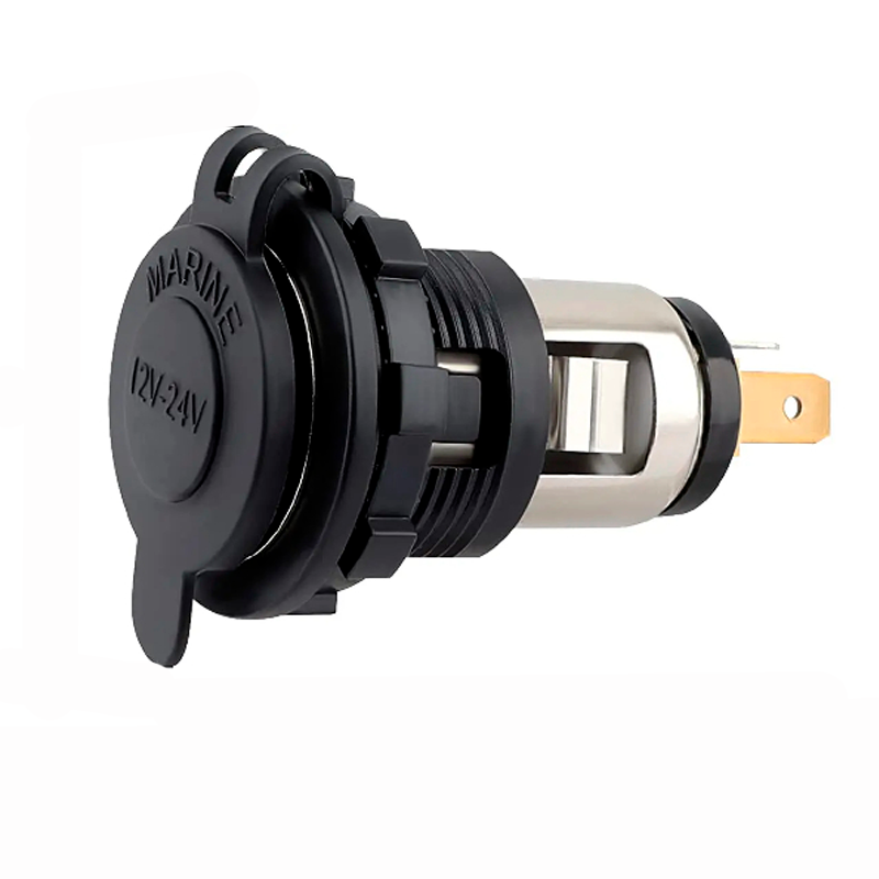 Вбудоване гніздо прикурювача Y8 із заглушкою універсальне 12-24 В, фото 1