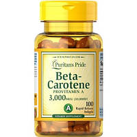 Витамин A Puritan's Pride Beta-Carotene 10.000 IU 100 Softgels SP, код: 7520678