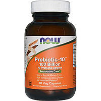 Пробиотический Комплекс Probiotic 100 Billion, Now Foods, 30 гелевых капсул GT, код: 2341716