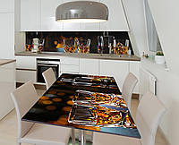 Наклейка 3Д виниловая на стол Zatarga «Виски со льдом» 600х1200 мм для домов, квартир, столов MY, код: 6443613