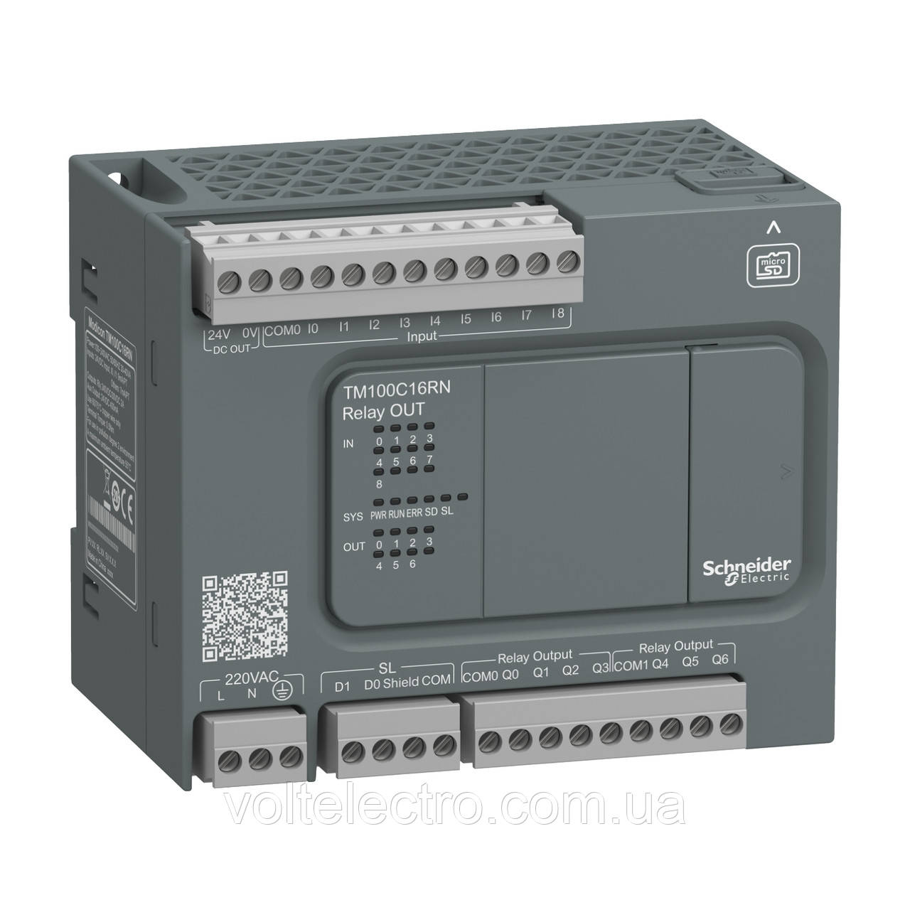 Логічний контролер Modicon M100 16 входів/виходів реле 100...240В AC