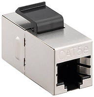 Перехідник мережевий Goobay RJ45 STP5e F F 1:1 Metal Keystone срібний (75.05.1444) NL, код: 7725590