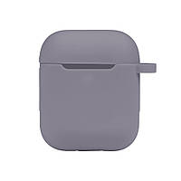 Чехол с карабином Silicone Case Airpods 1   Airpods 2 Lavender grey SC, код: 8322233