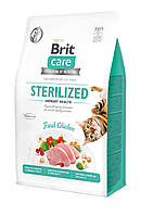 Сухой корм для стерилизованных котов Brit Care Cat GF Sterilized Urinary Health с курицей 0.4 FS, код: 7567892