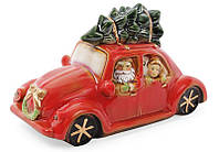 Декор новорічний Santa в машині порцеляна з LED-підсвіткою Bona DP42593 IX, код: 6869565
