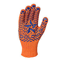 Перчатки Doloni Звезда трикотажные рабочие оранжевые с ПВХ 7 класс 10 размер арт. 564 BF, код: 8195530