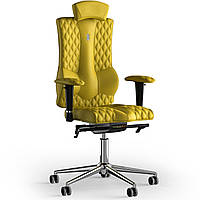 Кресло KULIK SYSTEM ELEGANCE Экокожа с подголовником со строчкой Желтый (10-901-WS-MC-0211) CP, код: 1689429