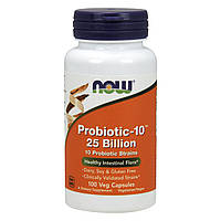 Пробіотичний комплекс Probiotic 25 Billion, Now Foods, 100 гелевих капсул SC, код: 6823155