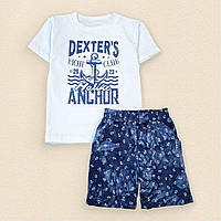 Комплект для хлопчика Dexters шорти футболка dexters club 98 см темно-синій білий (1316901689 SM, код: 8335788