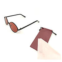 Солнцезащитные очки овальной формы Matrix Bonny с черной металической оправой и ярко-красной OM, код: 7416170