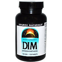 DIM (дииндолилметан) 100мг, Source Naturals, 120 таблеток EM, код: 7689709