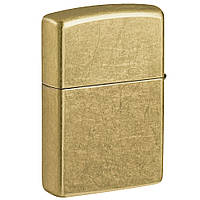 Зажигалка бензиновая Zippo Regular Street Brass Золотистая (48267) GT, код: 7942007