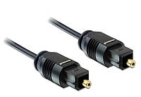 Кабель аудіо оптичний Delock Toslink 1.0m D2.2mm Optical S PDIF чорний (70.08.2879) PK, код: 7454603