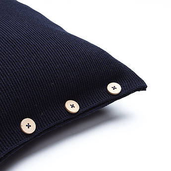 Чохол для подушки в'язаний Ohaina 40x40 Dark blue