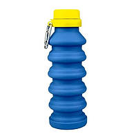 Силиконовая бутылка для воды складная 450 мл MAGIO MG-1043B Blue N EM, код: 8294151