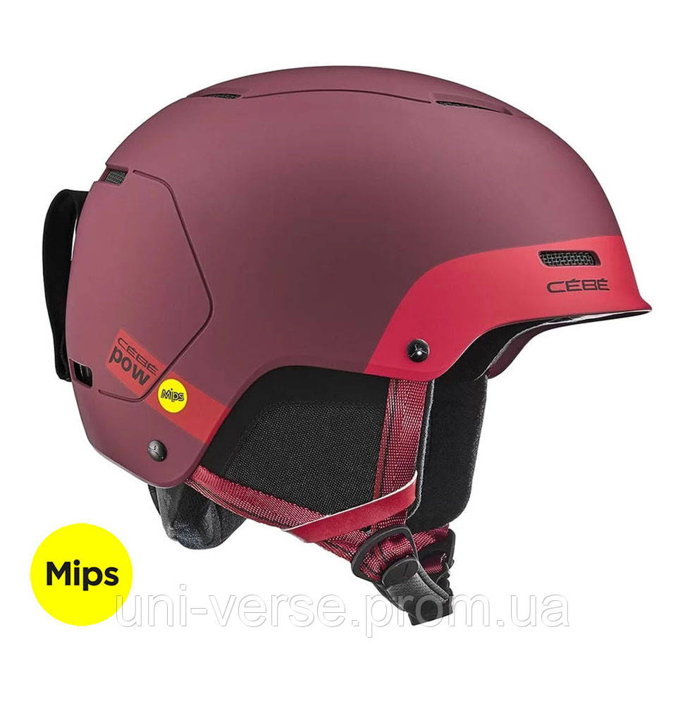 Шлем горнолыжный Cebe POW Mips 54-56 Matt Burgundy XN, код: 8404694 - фото 2 - id-p2158740154