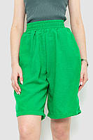 Шорты женские свободного кроя ткань лен зеленый 177R023 Ager S SM, код: 8229603