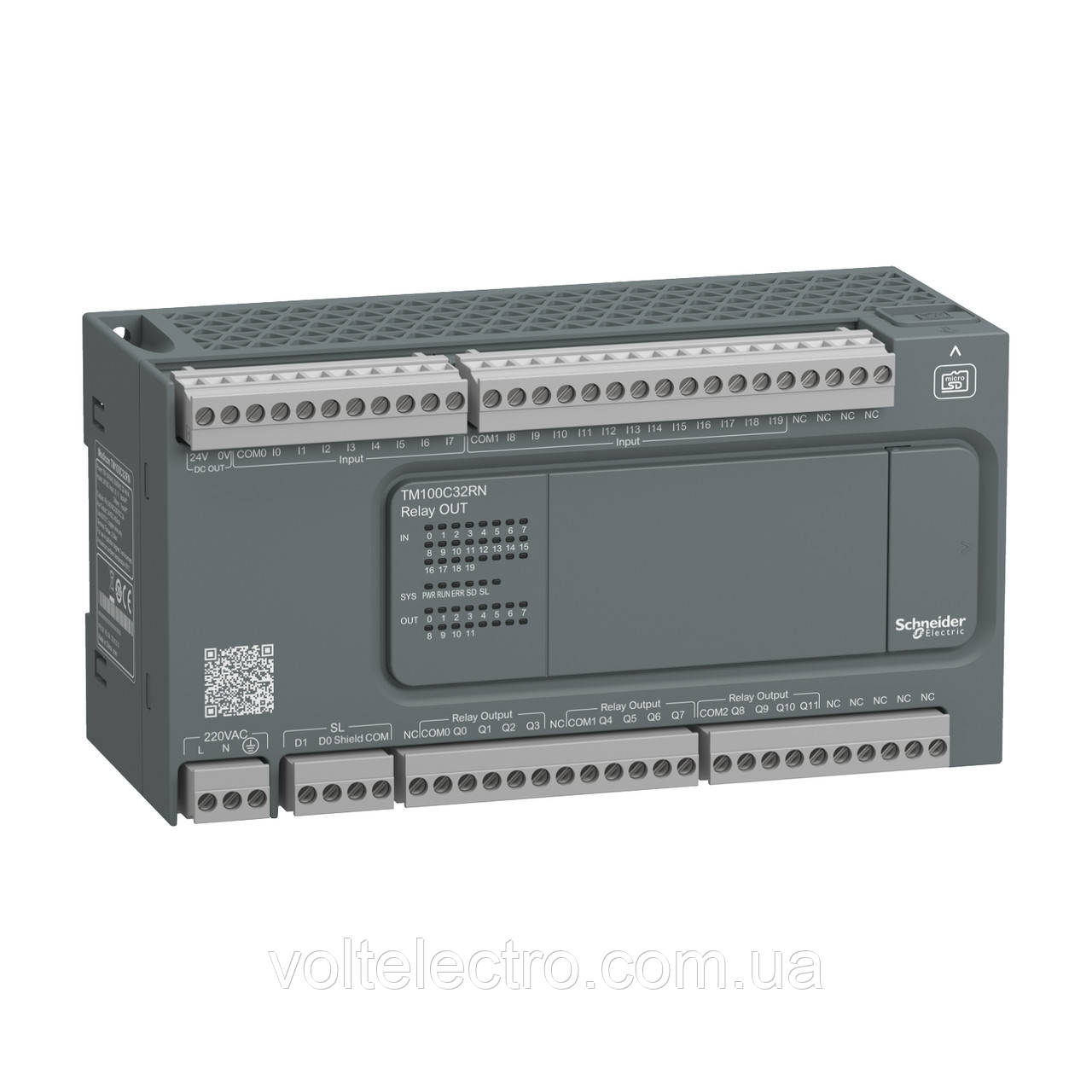 Логічний контролер Modicon M100 32 входів/виходів 12 реле 100...240В AC