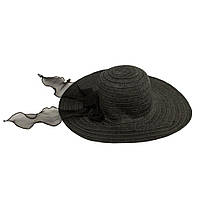 Шляпа Женская Летняя Ассиметрия Размер 56-58 Черный (13572) TO, код: 6823313